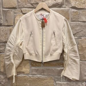 3.1 Philip Lim Chic Cream Bomber Jacket size 2